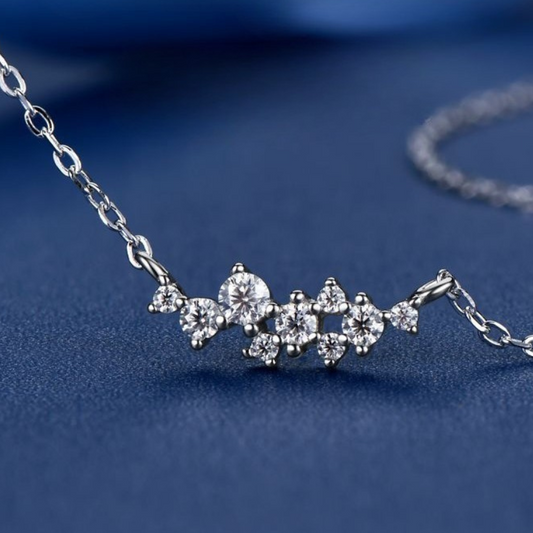 Starry Cluster D Color VVS1 Moissanite S925 Designer Necklace