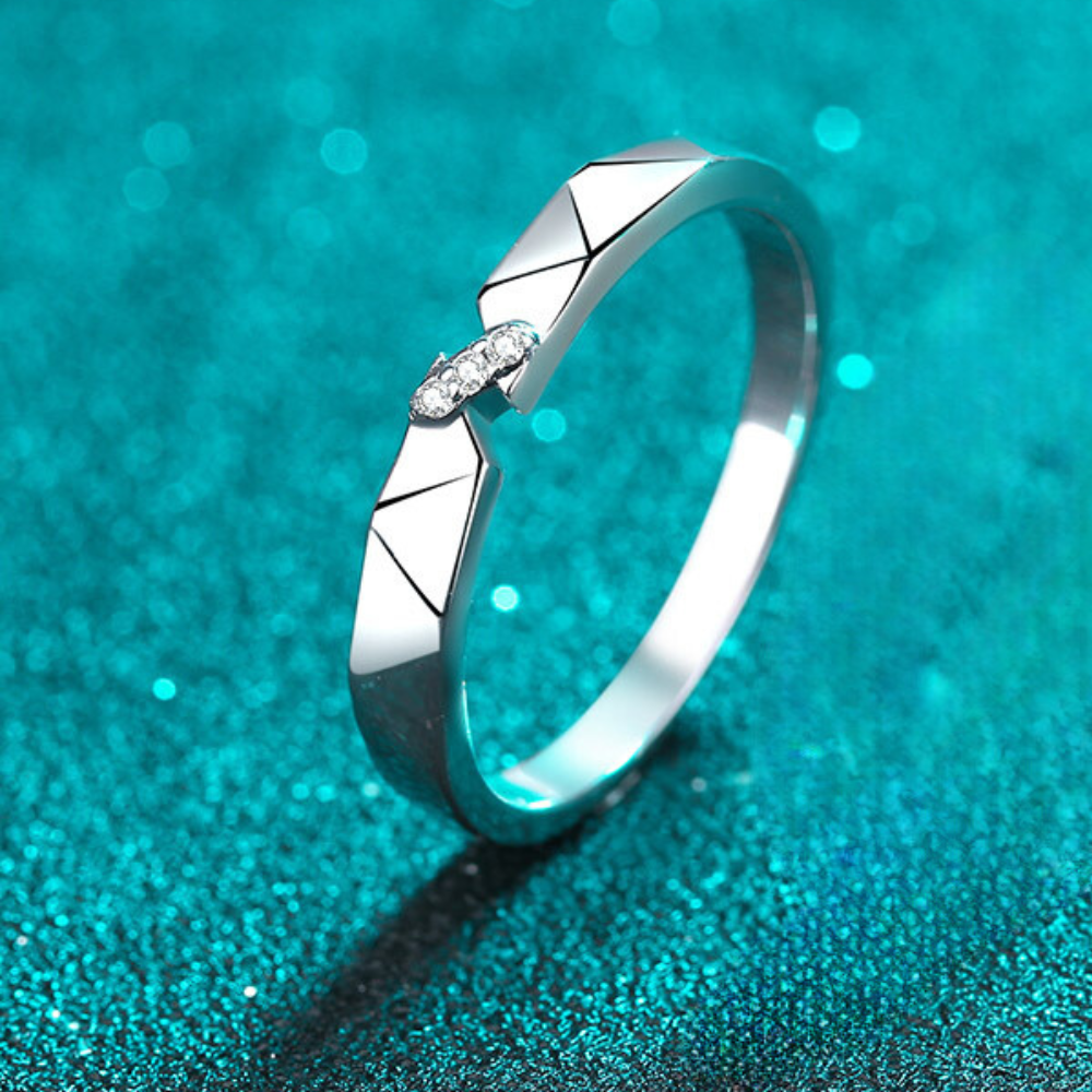 Selene Faceted Moissanite Matching Bands — Moisza