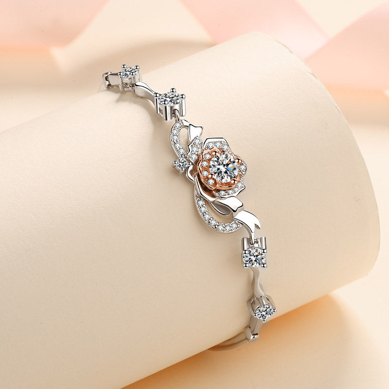 Pavé Rose 1.4 Carat Moissanite Diamond S925 Bracelet