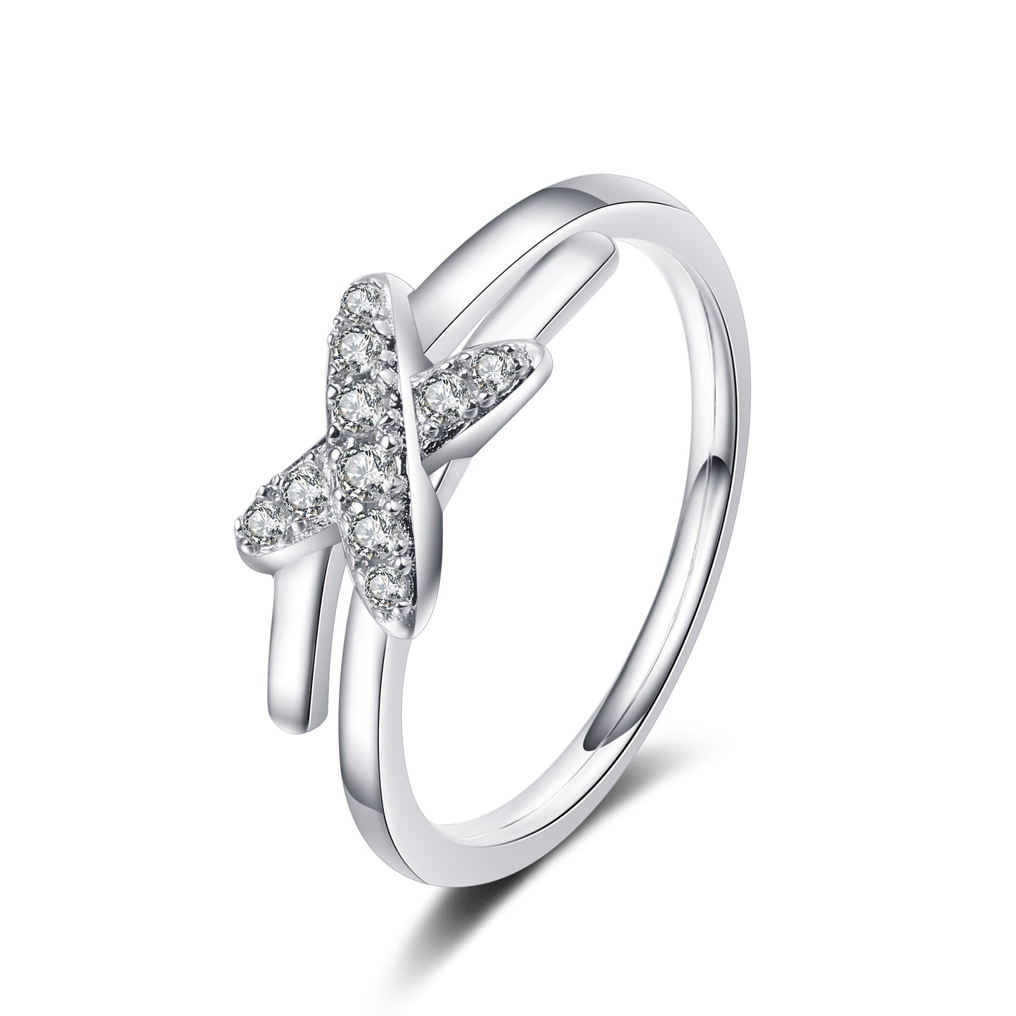 Cross Cluster Moissanite S925 Designer Ring