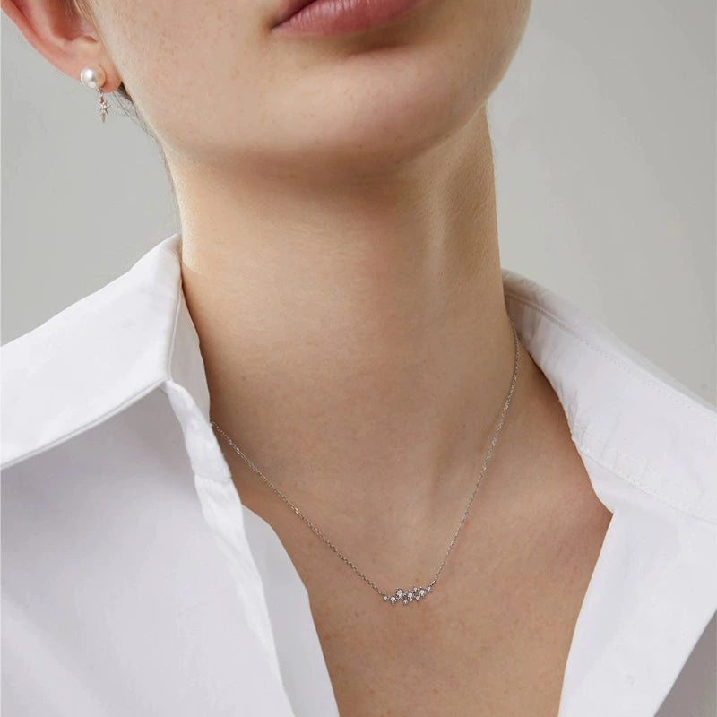 Starry Cluster D Color VVS1 Moissanite S925 Designer Necklace