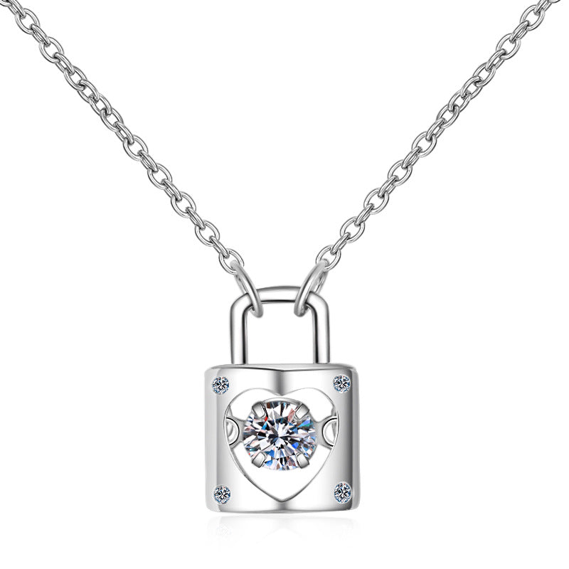 Moissanite Dancing Necklace, S925 Sterling Silver, 0.3ct Moissanite diamond necklace, Gift for Her, Gift for Girlfriend, girl, Gift for Women, Gift for Mother, Mom, Mum, gift for wife, for lover, Birthday, Anniversary, Valentine’s Day, Mother’s Day, Graduation Day,