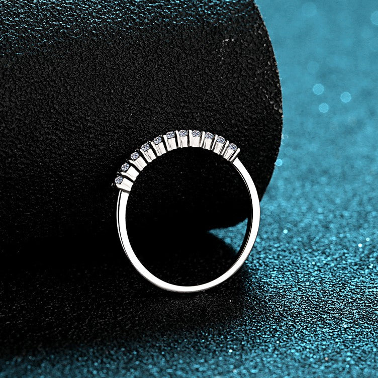 Wedding Ring, wedding band, Gift for Girl, Girlfriend, Gift for Her, Gift for Women, Gift for Mother, Mom, Mum, Valentine’s Day, Mother’s Day, birthday, Stackable S925 Moissanite Diamond Eternity Band