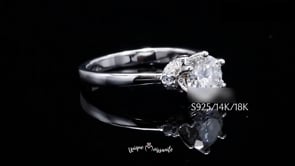 Engagement Ring, Promise Ring, Gift for Her, Gift for Girlfriend, girl, gift for lover, wife, Gift for Women, Gift for Mother, Mom, Mum, Valentine’s Day, Mother’s Day, Birthday, anniversary, graduation day, Posh Crown 0.5ct, 1ct Moissanite Diamond Ring S925 Sterling Silver, GRA Certificate, gift box