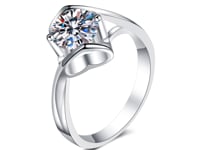 Engagement Ring, Wedding Ring, Promise Ring, Gift for Her, Gift for Girl, Girlfriend, Gift for Women, Gift for wife, Mother, Mom, Mum, Valentine’s Day, Mother’s Day, birthday, anniversary, 1ct S925 Heart-Shape Head Moissanite Diamond Ring, GRA Certificate
