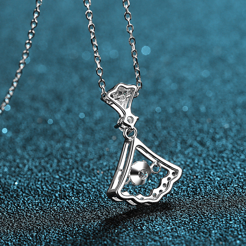 Moissanite Dancing Necklace, S925 Sterling Silver, 0.3ct Moissanite diamond necklace, Gift for Her, Gift for Girlfriend, girl, Gift for Women, Gift for Mother, Mom, Mum, gift for wife, for lover, Birthday, Anniversary, Valentine’s Day, Mother’s Day, Graduation Day,