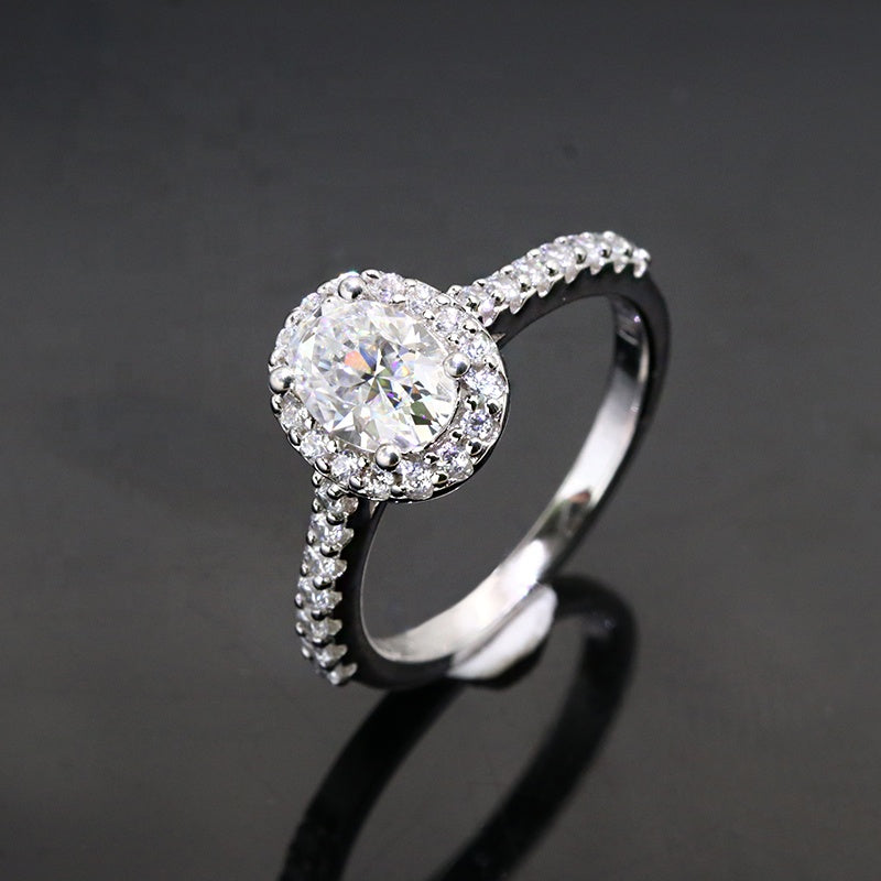 Oval Cut Ring, Jourdan Dunn engagement ring, promise ring, wedding, gift for her, girl, girlfriend, for women, mother, mom, mum, for wife, Halo 1ct S925 Moissanite Diamond ring, Valentine’s Day, Mother’s Day, Birthday, anniversary