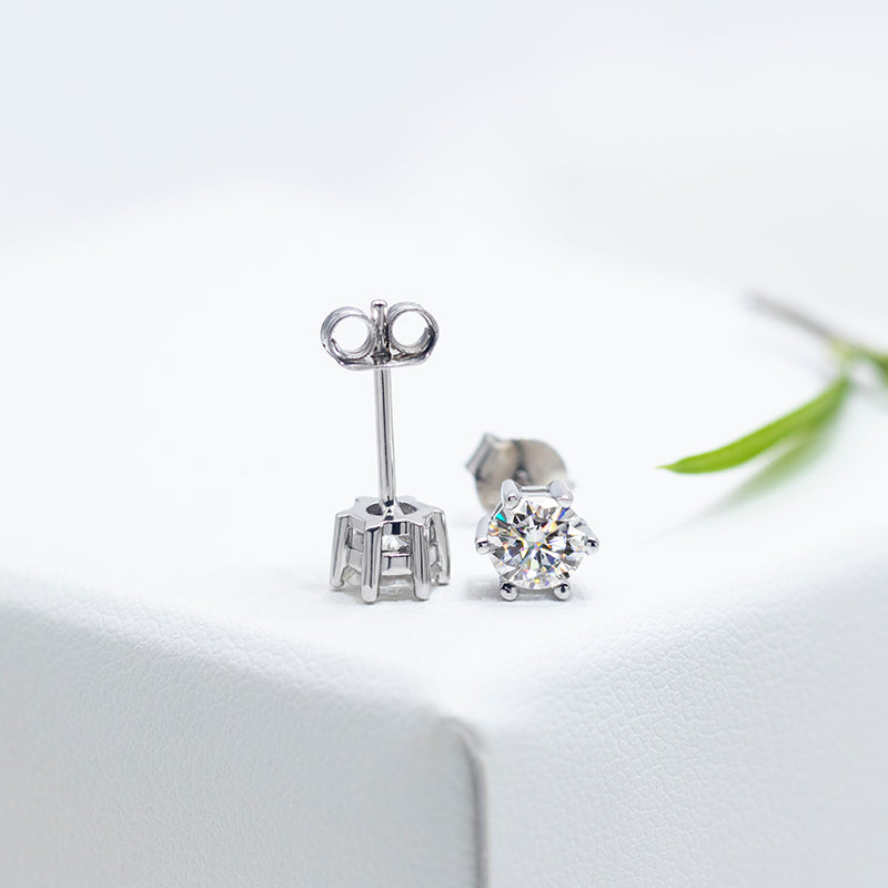 Round Solitaire Engagement Ring 0.5ct S925 White Gold Plated VVS White D Color Moissanite, Wedding Day, Gift for Her, Gift for Girlfriend, girl, Gift for Women, Gift for Mother, for wife, Valentine’s Day, Mother’s Day, Birthday, Jewelry Set, Necklace, Bracelet,