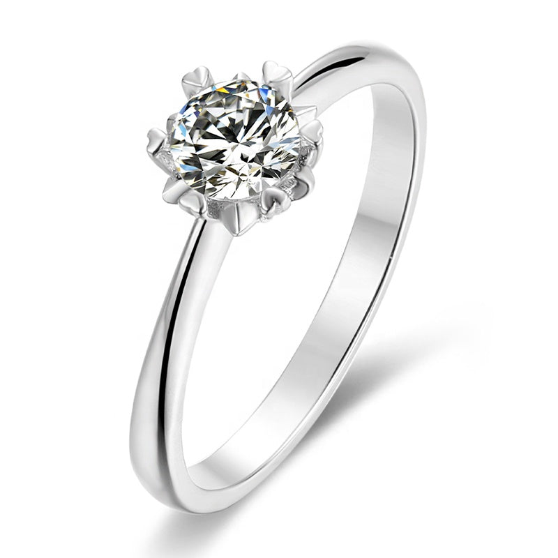 Engagement Ring, promise ring, wedding, gift for her, girl, girlfriend, for women, mother, mom, mum, for wife, heart-shaped prongs 1ct S925 Moissanite Diamond ring, Valentine’s Day, Mother’s Day, Birthday, anniversary