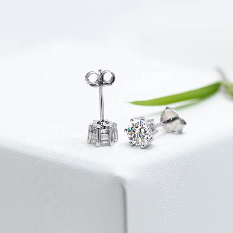 Round Solitaire Engagement Ring 0.5ct S925 White Gold Plated VVS White D Color Moissanite, Wedding Day, Gift for Her, Gift for Girlfriend, girl, Gift for Women, Gift for Mother, for wife, Valentine’s Day, Mother’s Day, Birthday, Jewelry Set, Necklace, Bracelet,