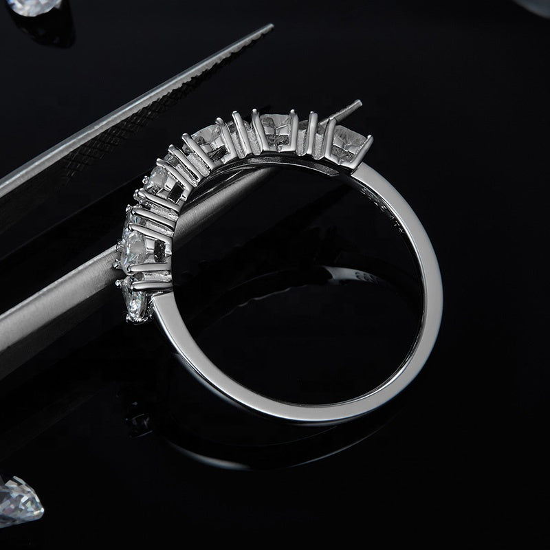 Heart shaped wedding ring, wedding band, promise ring, gift for her, girl, girlfriend, for women, mother, mom, mum, for wife, S925 Moissanite Diamond ring, Valentine’s Day, Mother’s Day, Birthday, anniversary
