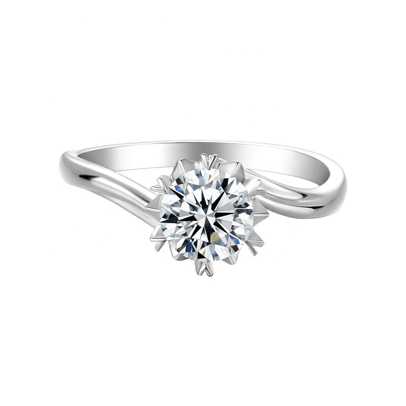 Engagement Ring, Wedding Ring, Promise Ring, Gift for Her, Gift for Women, Gift for mother, mom, mum, High-quality Moissanite Diamond Ring S925 Sterling Silver with GRA Certificate, Valentine's Day, Mother's Day