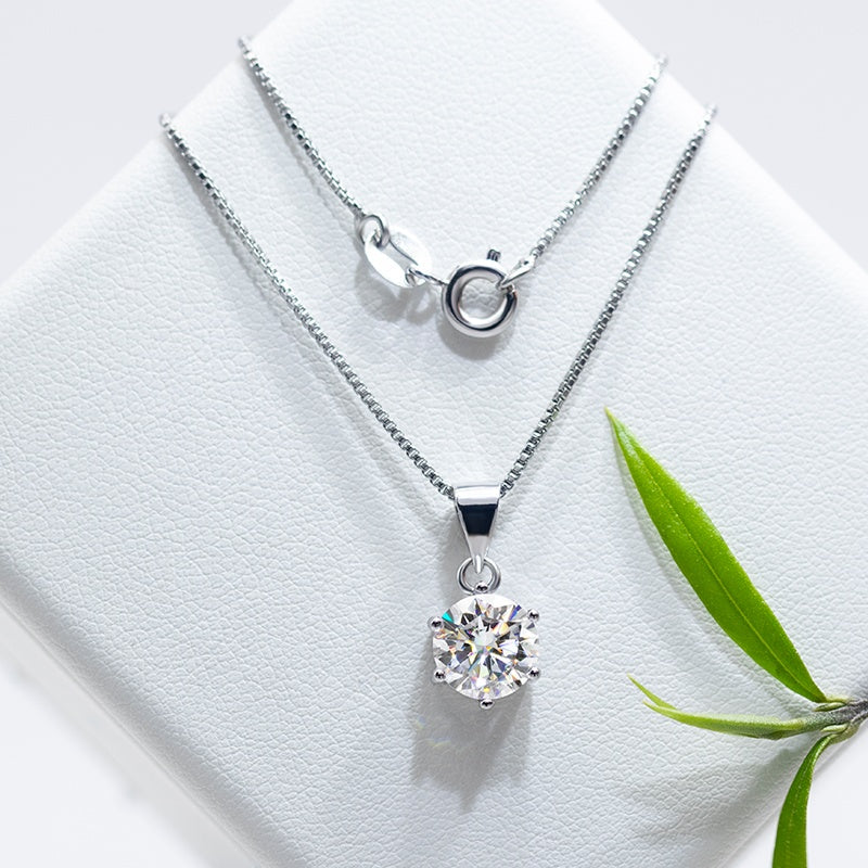 Round Solitaire Engagement Ring 0.5ct S925 White Gold Plated VVS White D Color Moissanite, Wedding Day, Gift for Her, Gift for Girlfriend, girl, Gift for Women, Gift for Mother, for wife, Valentine’s Day, Mother’s Day, Birthday, Jewelry Set, Necklace, Bracelet,