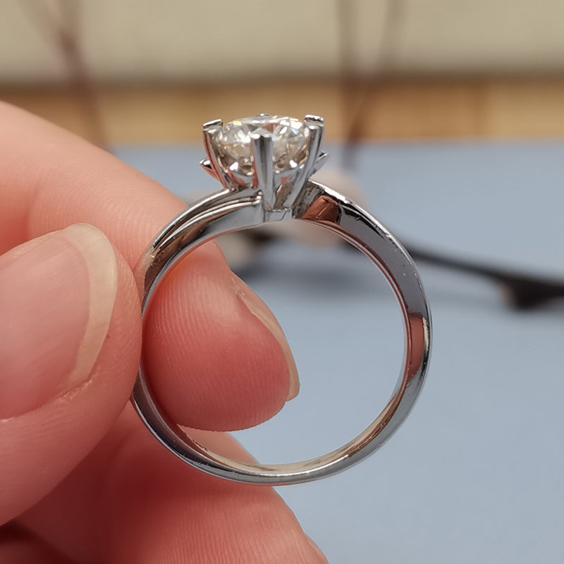Engagement Ring, Wedding Ring, Promise Ring, Gift for Her, Gift for Women, Gift for mother, mom, mum, High-quality Moissanite Diamond Ring S925 Sterling Silver with GRA Certificate, Valentine's Day, Mother's Day