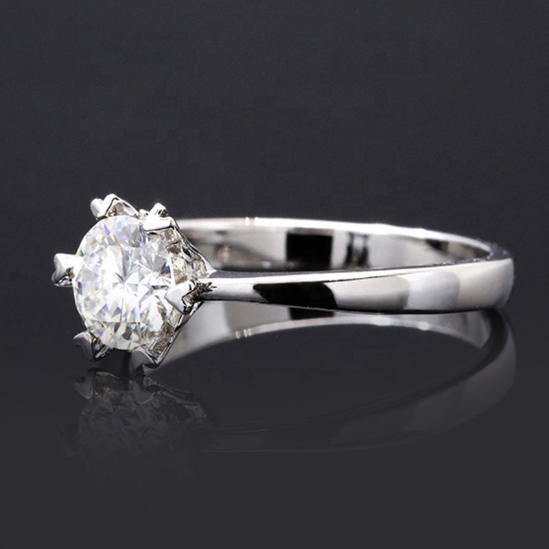 Engagement Ring, promise ring, wedding, gift for her, girl, girlfriend, for women, mother, mom, mum, for wife, heart-shaped prongs 1ct S925 Moissanite Diamond ring, Valentine’s Day, Mother’s Day, Birthday, anniversary