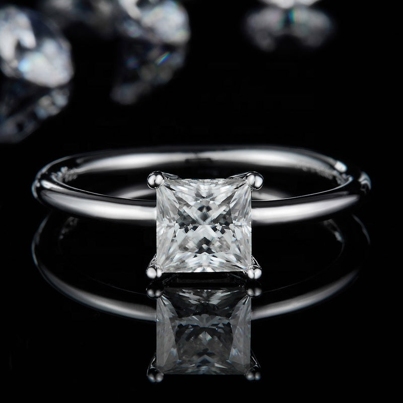 princess cut engagement ring, Sarah Michelle, promise ring, wedding, gift for her, girl, girlfriend, for women, mother, mom, mum, for wife, 1ct S925 Moissanite Diamond ring, Valentine’s Day, Mother’s Day, Birthday, anniversary