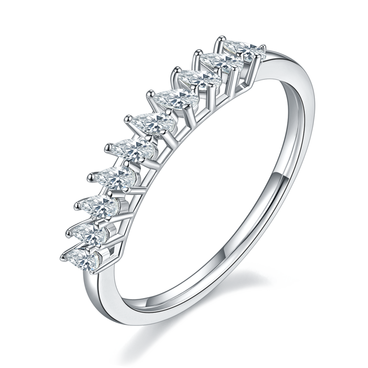 Pear Cut wedding ring, wedding band, promise ring, gift for her, girl, girlfriend, for women, mother, mom, mum, for wife, S925 Moissanite Diamond ring, Valentine’s Day, Mother’s Day, Birthday, anniversary