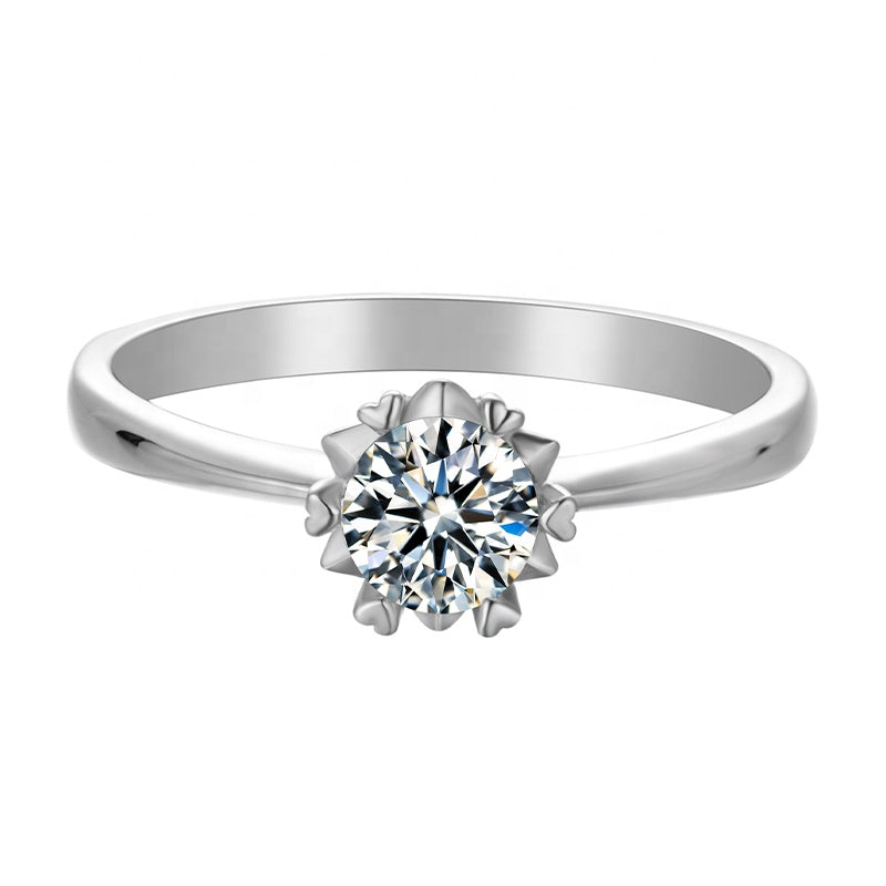Engagement Ring, promise ring, wedding, gift for her, girl, girlfriend, for women, mother, mom, mum, for wife, heart-shaped prongs 1ct S925 Moissanite Diamond ring, Valentine’s Day, Mother’s Day, Birthday, anniversary