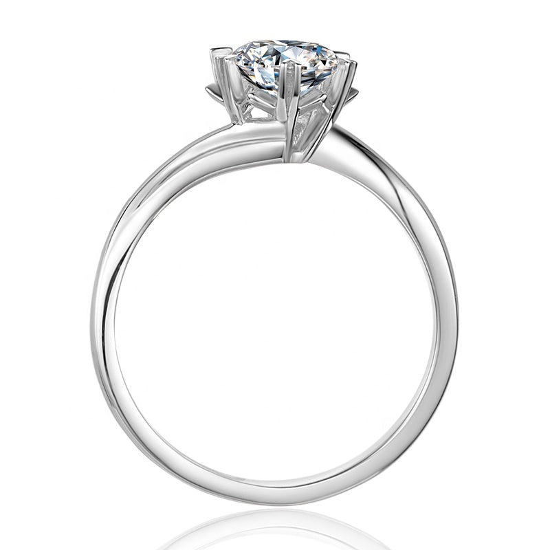 Engagement Ring, Wedding Ring, Promise Ring, Gift for Her, Gift for Women, Gift for mother, mom, mum, High-quality Moissanite Diamond Ring S925 Sterling Silver with GRA Certificate, Valentine's Day, Mother's Day