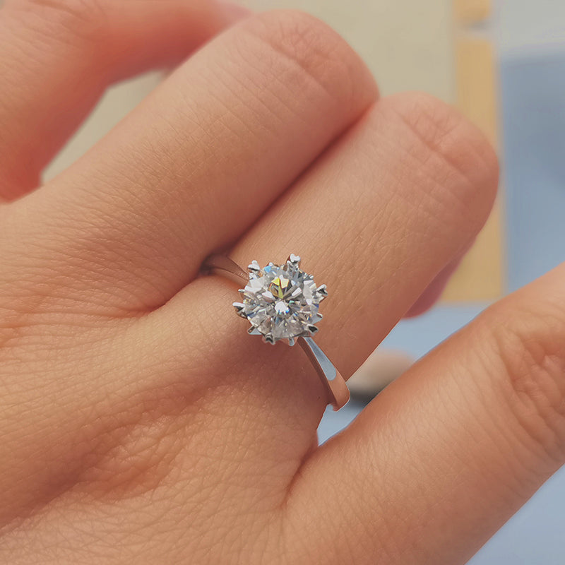 Engagement Ring, promise ring, wedding, gift for her, girl, girlfriend, for women, mother, mom, mum, for wife, heart-shaped prongs 1ct S925 Moissanite Diamond ring, Valentine’s Day, Mother’s Day, Birthday, anniversary