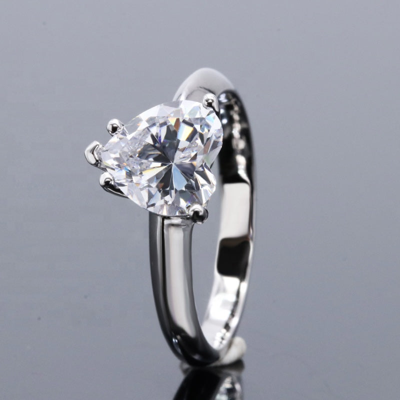 Heart shaped ring, heart shape ring, Lady Gaga engagement ring, promise ring, wedding, gift for her, girl, girlfriend, for women, mother, mom, mum, for wife, heart-shaped 2ct S925 Moissanite Diamond ring, Valentine’s Day, Mother’s Day, Birthday, anniversary