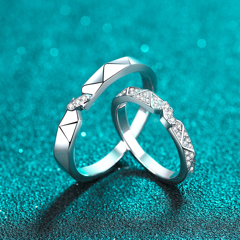 Moissanite S925 Wedding Set, Couple Rings, Promise Rings, Matching Wedding Bands, wedding band, Gift for Her, Gift for Girlfriend, girl, gift for lover, wife, Gift for Women, Gift for Mother, Mom, Mum, Gift for him, boyfriend, man, husband, Valentine’s Day, Mother’s Day, Birthday, anniversary, graduation day, gift box, Wedding