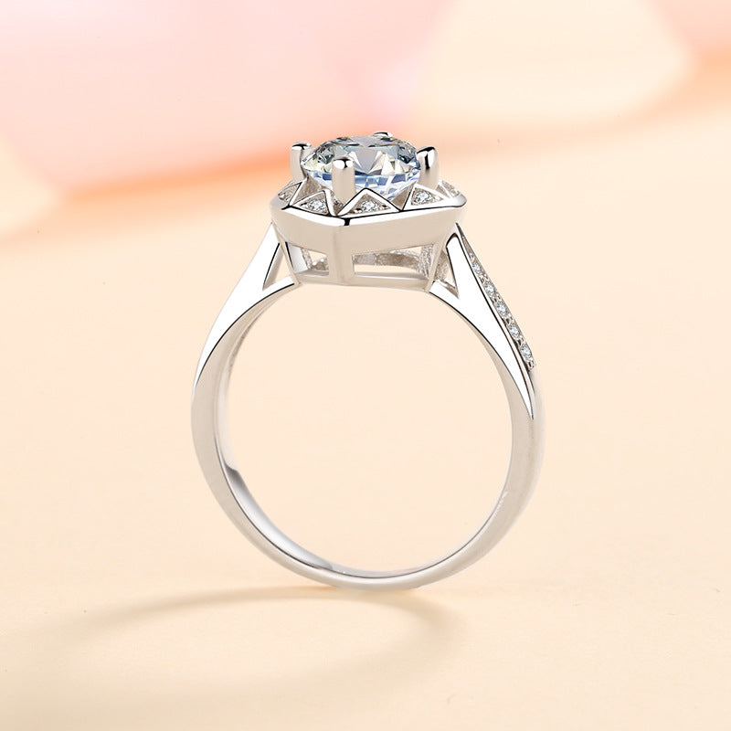 Heart Shape Pave Solitaire engagement ring, promise ring, wedding, gift for her, girl, girlfriend, for women, lover, mother, mom, mum, for wife, 1ct S925 Moissanite Diamond ring on pave band, Valentine’s Day, Mother’s Day, Birthday, anniversary, Graduation Day, GRA certificate, gift box