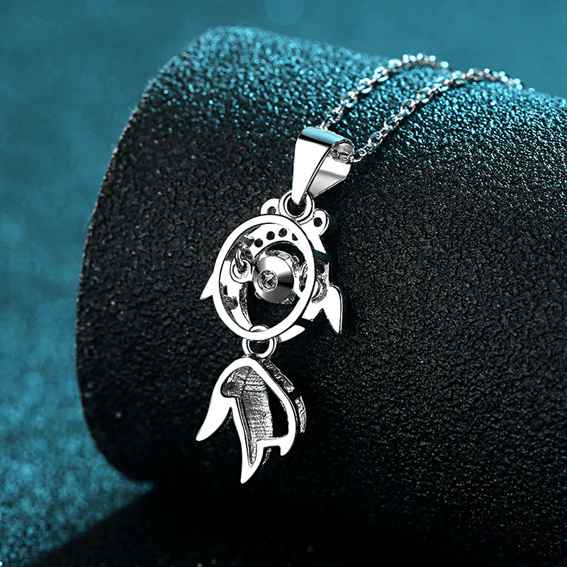 Moissanite Dancing Necklace, S925 Sterling Silver, 0.3ct Moissanite diamond necklace, Gift for Her, Gift for Girlfriend, girl, Gift for Women, Gift for Mother, Mom, Mum, gift for wife, for lover, Birthday, Anniversary, Valentine’s Day, Mother’s Day, Graduation Day,