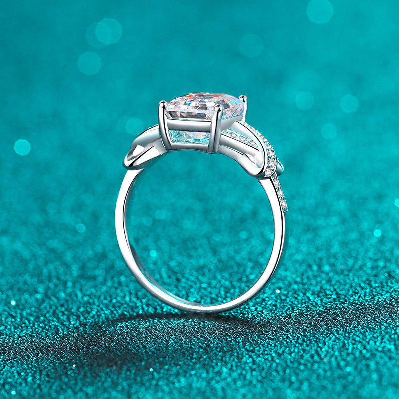 Emerald Cut Ring, engagement ring, promise ring, wedding, gift for her, girl, girlfriend, for lover, for women, mother, mom, mum, for wife, 3ct S925 Moissanite Diamond solitaire ring, Valentine’s Day, Mother’s Day, Birthday, anniversary, GRA certificate, Graduation Day
