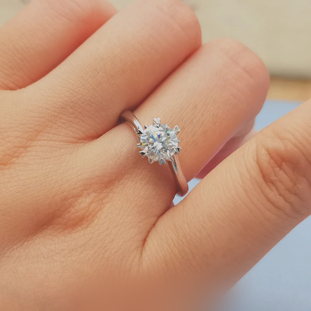 Engagement Ring, Wedding Ring, Promise Ring, Gift for Her, Gift for Women, Gift for mother, mom, mum, High-quality Moissanite Diamond Ring S925 Sterling Silver with GRA Certificate, Valentine's Day, Mother's Day