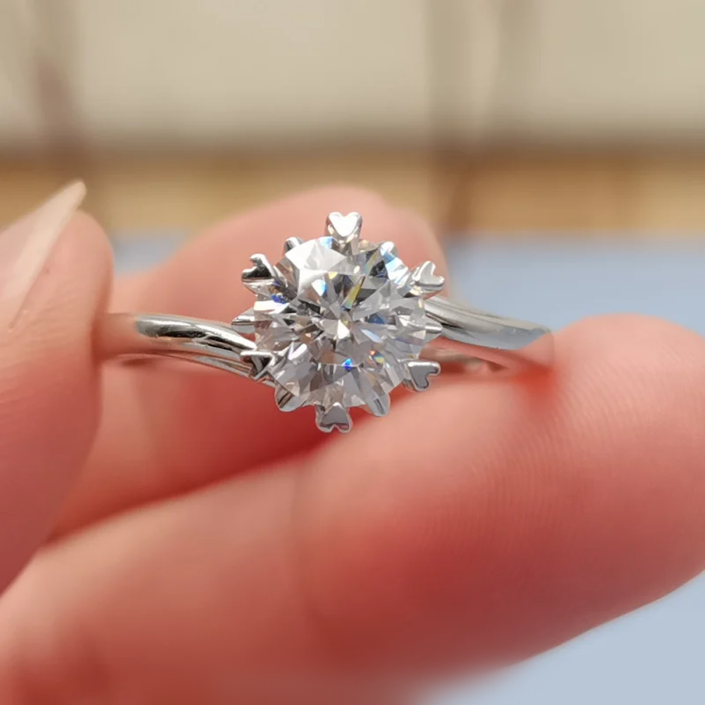 Engagement Ring, Wedding Ring, Promise Ring, Gift for Her, Gift for Women, Gift for mother, mom, mum, High-quality Moissanite Diamond Ring S925 Sterling Silver with GRA Certificate, Valentine's Day, Mother's Day