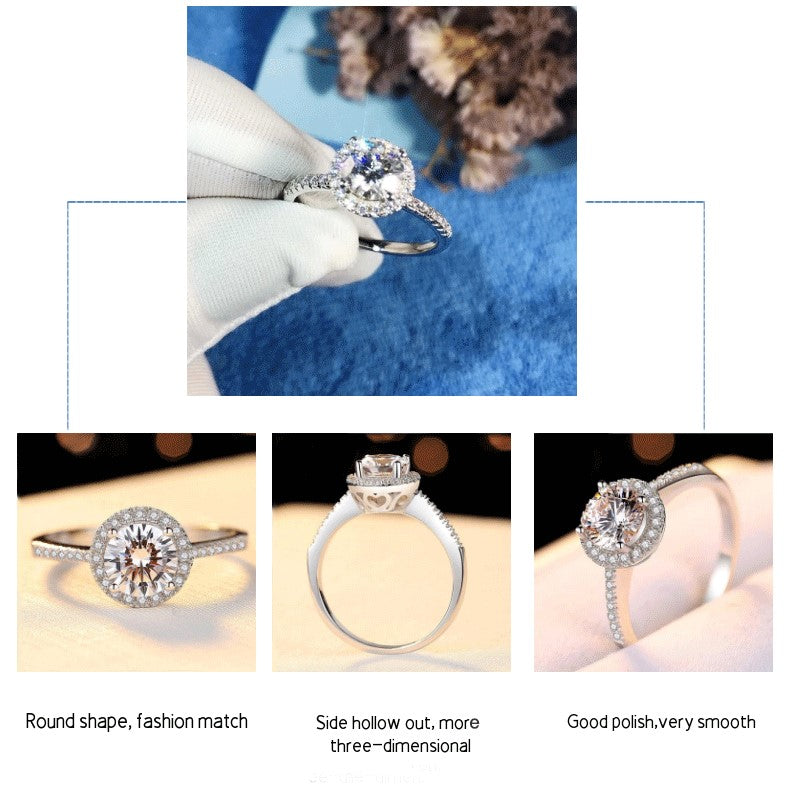 Engagement Ring, Wedding Ring, Promise Ring, Gift for Her, Gift for Women, Gift for mother, mom, mum, High-quality Moissanite Diamond Ring S925 Sterling Silver with GRA Certificate, Valentine's Day, Mother's Day