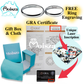 Runder Halo 0,5/1/2 ct Moissanit S925 5-teiliges Schmuckset (Ring, Ohrringe, Halskette, Armband) 