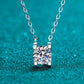 U-Shaped Set Round Cut 0.5 / 1 Carat Moissanite 3-Piece S925 Jewelry Set (Earrings and Necklace)