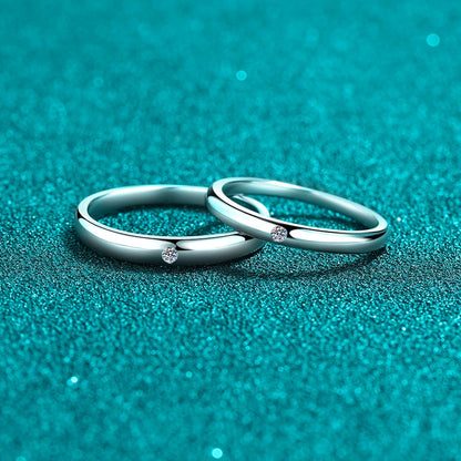 Helia Flush-Set Round Moissanite Matching Bands — Moisza