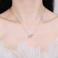 Rose Gold/White Channel Set Interlocking Hearts Moissanite S925 Pendant Necklace