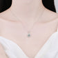 Collar S925 chapado en platino de moissanita de 1 a 5 quilates con halo de corte redondo en forma de gota de agua 