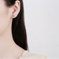 Pear Cut Halo 1 Carat Moissanite Diamond Platinum-Plated S925 Stud Earrings