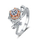 Pavé Rose 0.5 Carat Moissanite Diamond S925 Engagement Ring