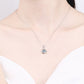 Crossover Round Cut 1 Carat Moissanite Diamond S925 Pendant Necklace