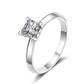 Princess Cut Solitaire 1 / 2 Carat Moissanite Diamond S925 Engagement Ring