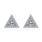 Halo-Ohrstecker im Billionenschliff mit 0,5 Karat Moissanit-Diamant, platiniert, S925 