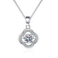 Happy Four Leaves 0.5 Carat Moissanite S925 Dancing Necklace