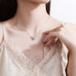 Ribbon Round Cut 0.5 Carat Moissanite Diamond S925 Pavé Pendant Necklace