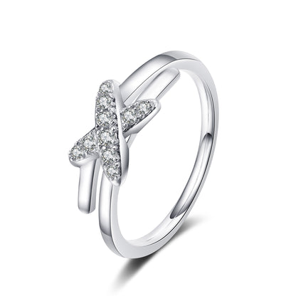 Cross Cluster Moissanite S925 Designer Ring