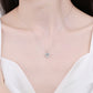 Trillion Cut Halo 0.5 / 1 Carat Moissanite 3-Piece S925 Jewelry Set (Drop Earrings and Necklace)