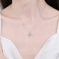 Trillion Cut Halo 0.5 / 1 Carat Moissanite 3-Piece S925 Jewelry Set (Stud Earrings and Necklace)
