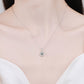 Conjunto de joyería S925 de 3 piezas de moissanita de 1 quilate con halo de corte redondo (pendientes y collar) 