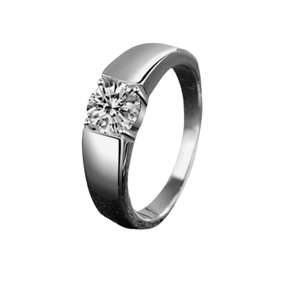 Jupiter Solitaire Moissanite Men's Ring — Moisza