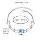 Blue/White Oval Cut Halo 1 Carat Moissanite Platinum Plated S925 Bracelet